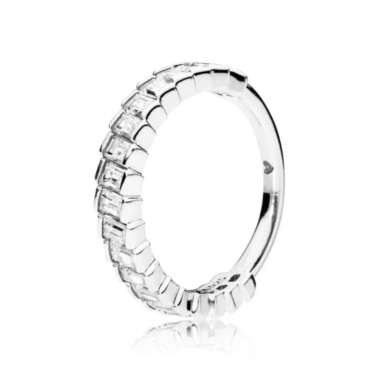 (slika za) Lepotni prstan PANDORA Glacial, prozoren CZ - 197744CZ