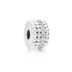 (slika za) PANDORA Beaded Brilliance Clip, Clear CZ - 797520CZ