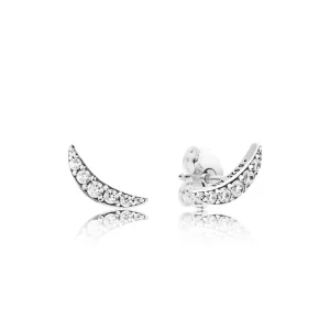 (slika za) PANDORA Lunar Light Stud uhani, prozorna CZ - 297569CZ