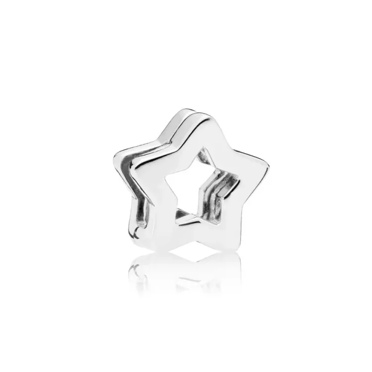 PANDORA REFLEXIONS™ Eleganten obesek s sponkami v obliki zvezde - 797544