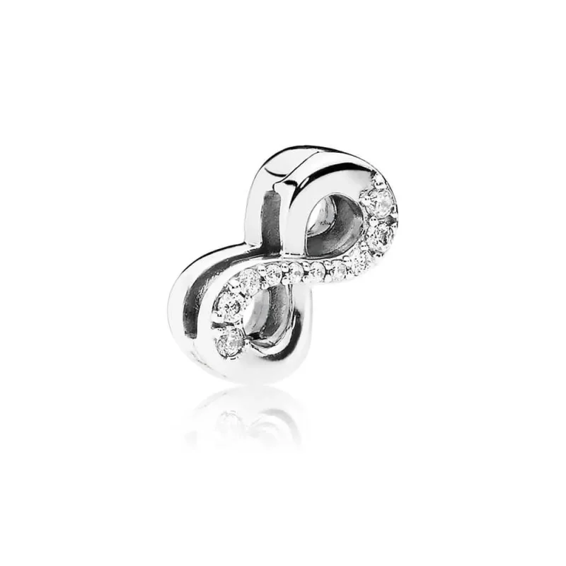 (slika za) PANDORA Reflexions™ Sparkling Infinity Clip Charm, Clear CZ - 797580CZ - Slika izdelka