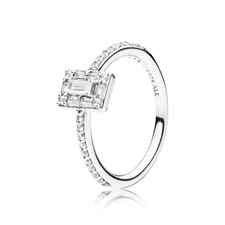 PANDORA svetleči ledeni prstan, prozoren CZ - 197541CZ