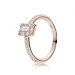 Svetleči ledeni prstan, PANDORA Rose™ & Clear CZ - 187541CZ