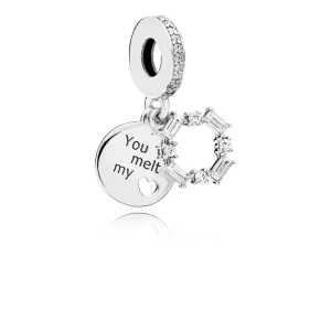 (slika za) Viseči obesek PANDORA Ice Carving, prozoren CZ - 797553CZ
