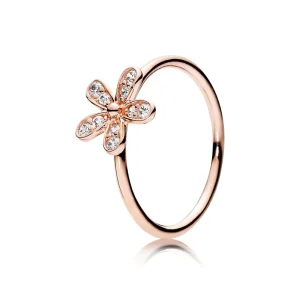 (slika za) Bleščeč prstan z marjeticami, PANDORA Rose™ & Clear CZ - 180932CZ