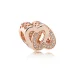 Entwined Love Charm, PANDORA Rose™ & Clear CZ - 781880CZ Entwined Love Charm, PANDORA Rose™ & Clear CZ - 781880CZ