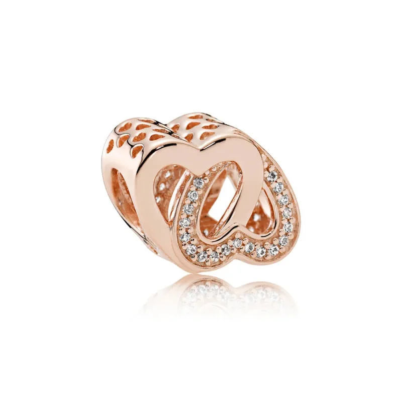 (slika za) Entwined Love Charm, PANDORA Rose™ & Clear CZ - 781880CZ - Slika izdelka