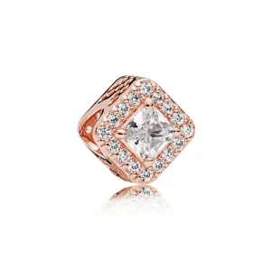 (slika za) Geometric Radiance Charm, PANDORA Rose™ & Clear CZ - 786206CZ