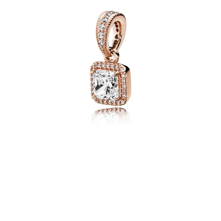 Obesek brezčasne elegance, PANDORA Rose™ & Clear CZ - 380378CZ