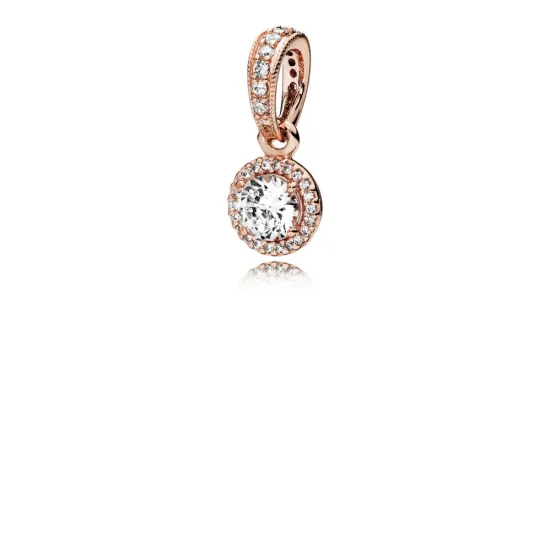 (slika za) Obesek Classic Elegance, PANDORA Rose™ & Clear CZ - 380379CZ