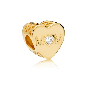 (slika za) Obesek Mother Heart, PANDORA Shine™ & Clear CZ - 761881CZ