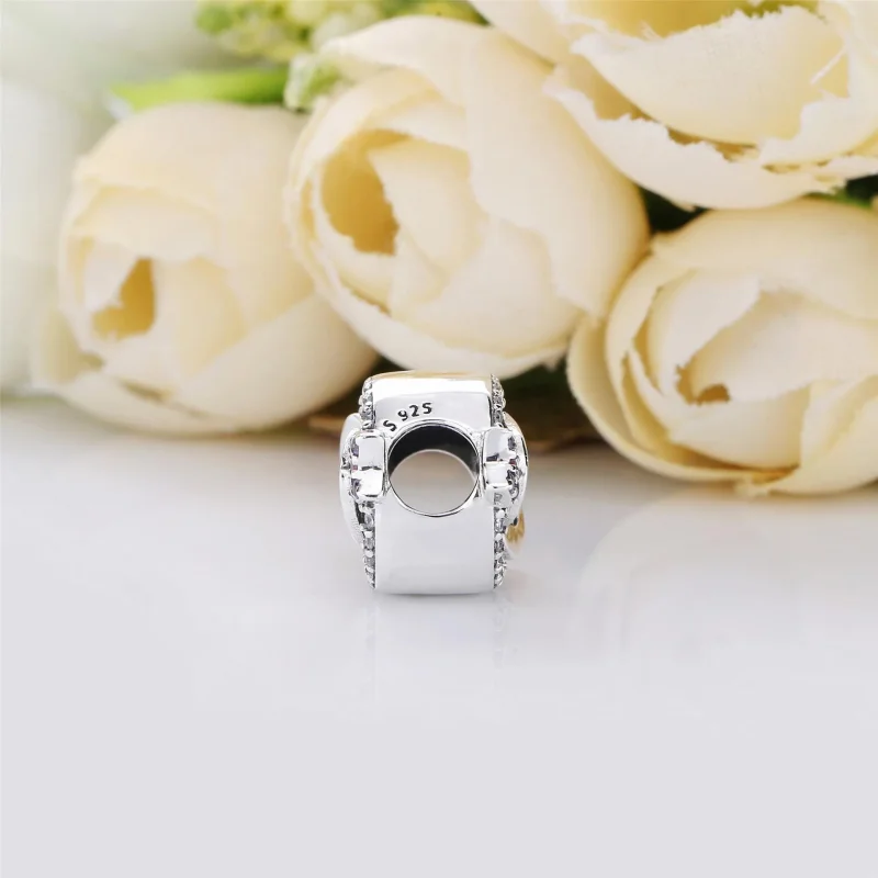 (slika za) PANDORA Bleščeča puščica in srček, rdeča in prozorna CZ, kraljevsko vijolični kr - Ogled 4