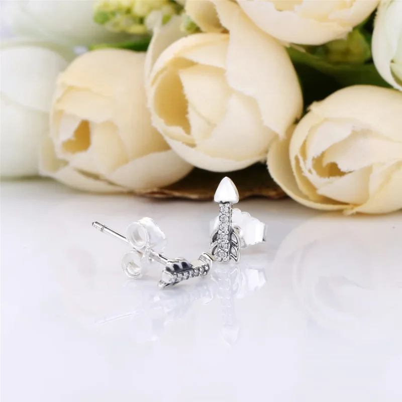 (slika za) PANDORA Bleščeči uhani s puščicami, prozorna CZ - 297828CZ - Ogled 4