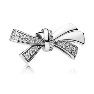 (slika za) PANDORA Brilliant Bow Charm, Clear CZ - 797241CZ