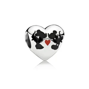(slika za) PANDORA Disney, Minnie & Mickey Kiss Charm, mešani emajl - 791443ENMX