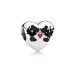 PANDORA Disney, Minnie & Mickey Kiss Charm, mešani emajl - 791443ENMX