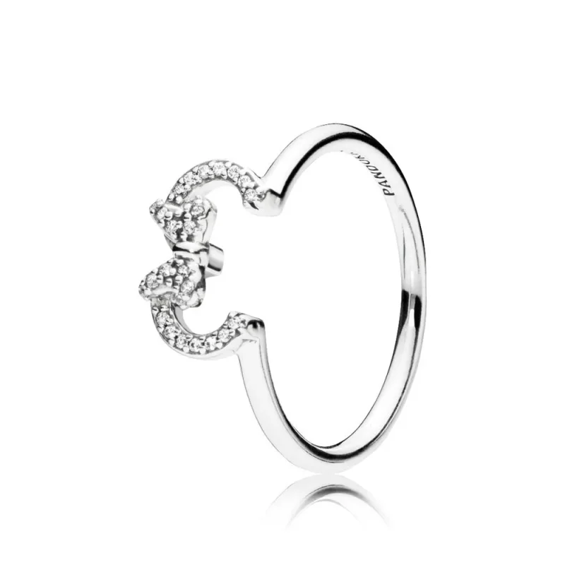 (slika za) PANDORA Disney, Minnie Silhouette Ring, Clear CZ - 197509CZ - Slika izdelka