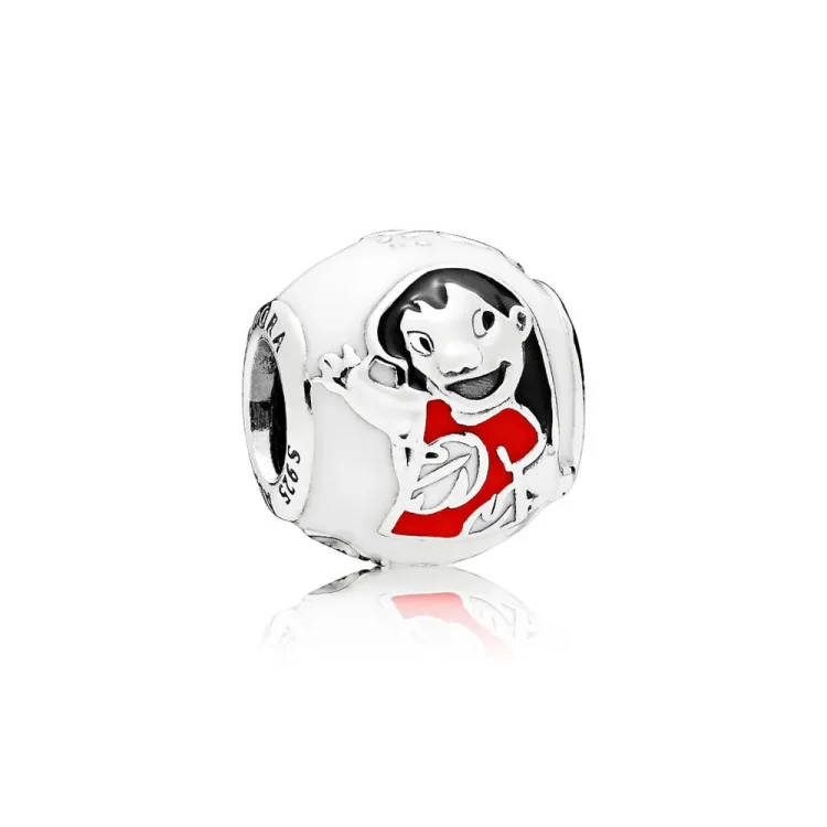 PANDORA Disney, obesek Lilo & Stitch, mešani emajl - 796338ENMX