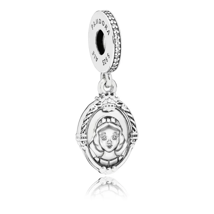 PANDORA Disney, viseči obesek Evil Queen\'s Magic Mirror, prozoren CZ - 797485CZ