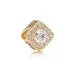 PANDORA Geometric Radiance Charm, 14K zlato in prozorno CZ - 756207CZ