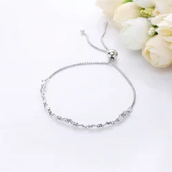 PANDORA Glacial Beauty drsna zapestnica, prozorna CZ - 597558CZ