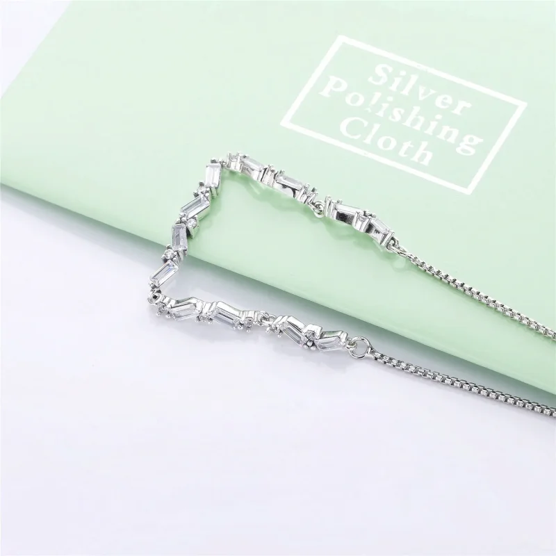 (slika za) PANDORA Glacial Beauty drsna zapestnica, prozorna CZ - 597558CZ - Ogled 4