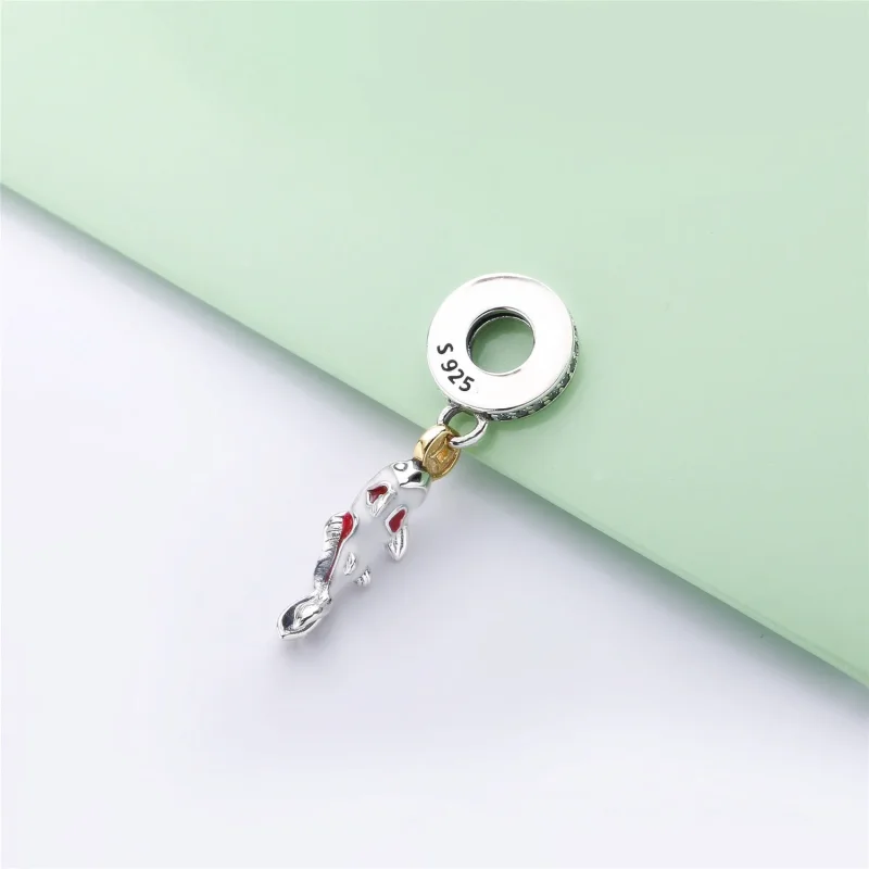 (slika za) PANDORA Obesek Good Fortune Carp, prozoren CZ in mešani emajl - 797829CZ - Ogled 3