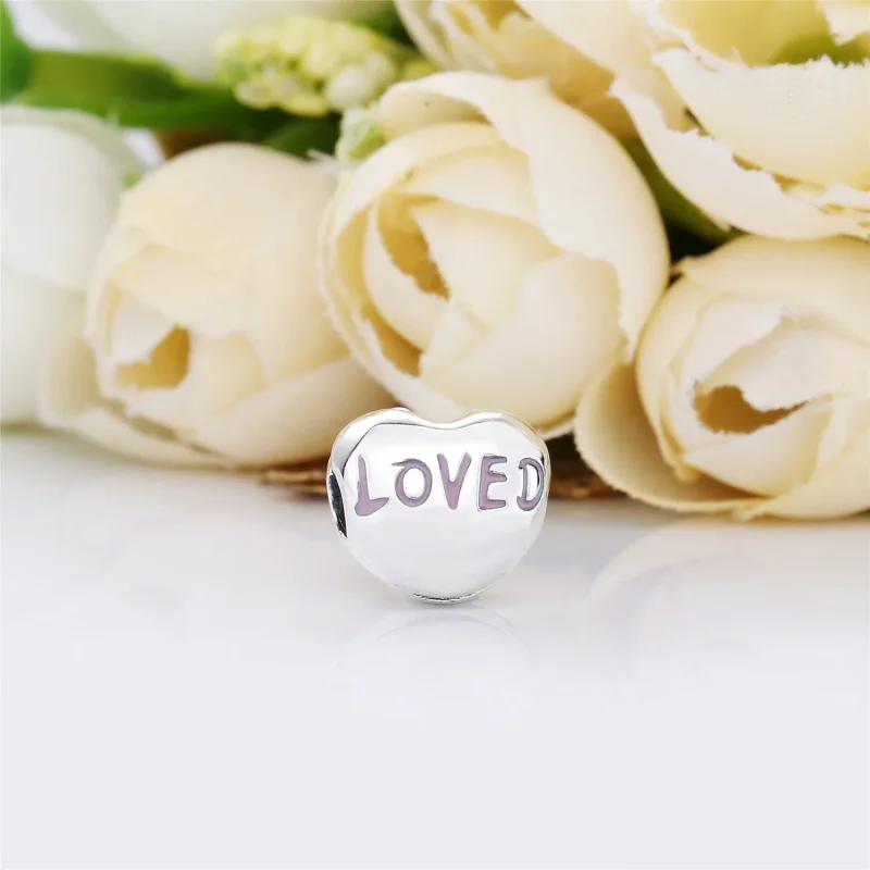 (slika za) PANDORA Obesek Ljubljeno srce, pudrasto roza emajl - 797807EN124 - Ogled 2