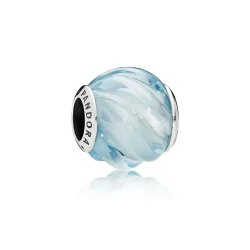 PANDORA Obesek z modrimi valovi, Aqua Blue Crystal - 797098NAB
