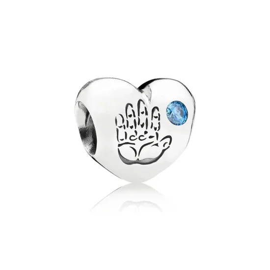 (slika za) PANDORA Obesek za fantka, modra CZ - 791281CZB