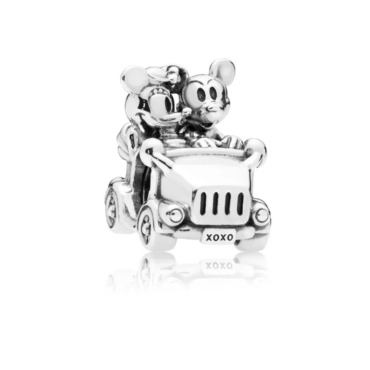 PANDORA Obesek za starodobne avtomobile Disney, Mickey & Minnie - 797174