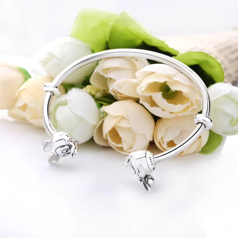 (slika za) PANDORA Odprta zapestnica Disney, Mickey & Minnie - 597494 - Ogled 2