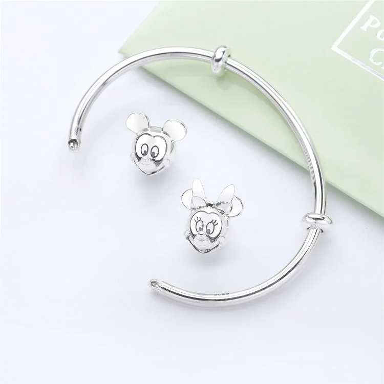 PANDORA Odprta zapestnica Disney, Mickey & Minnie - 597494