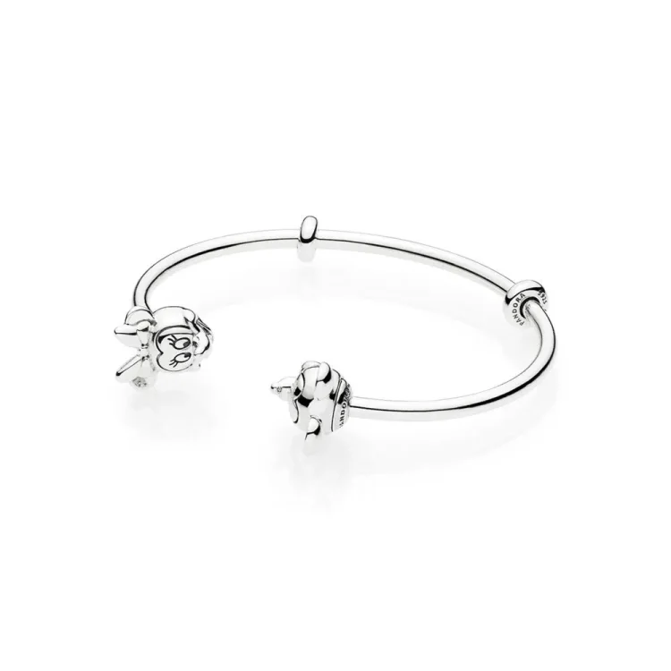 PANDORA Odprta zapestnica Disney, Mickey & Minnie - 597494