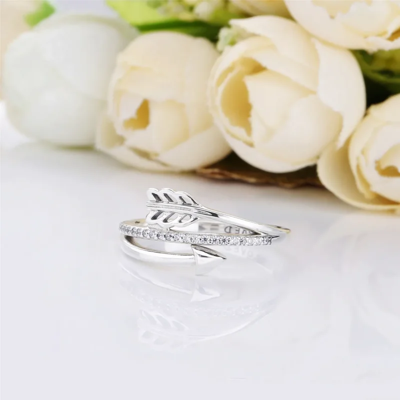 (slika za) PANDORA Prstan Bleščeča puščica - 197830CZ - Ogled 3