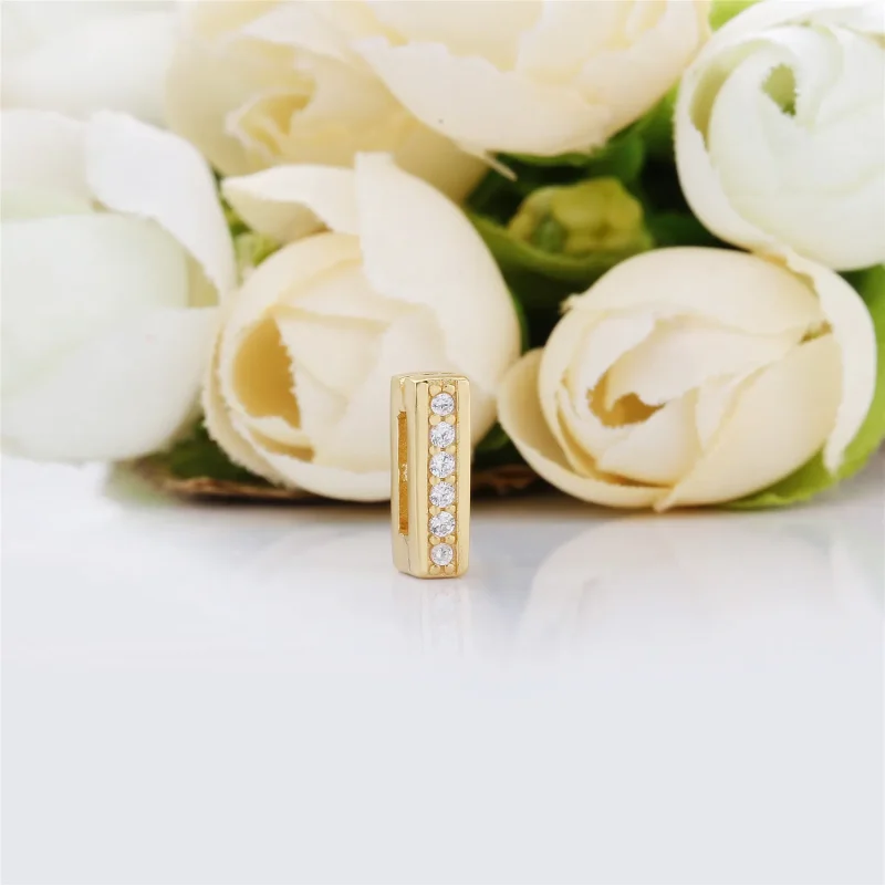 (slika za) PANDORA Reflexions™ Timeless Sparkle Clip Charm, PANDORA Shine™ & Clear CZ - 767 - Ogled 2