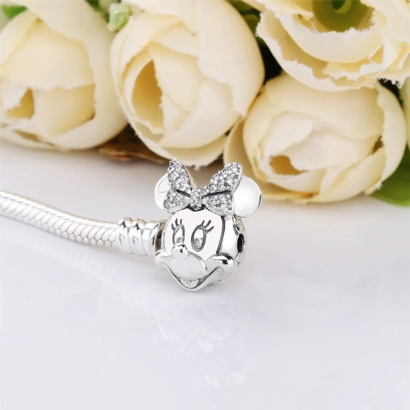 (slika za) PANDORA Zapestnica Disney, Minnie portret - 597770CZ - Ogled 2