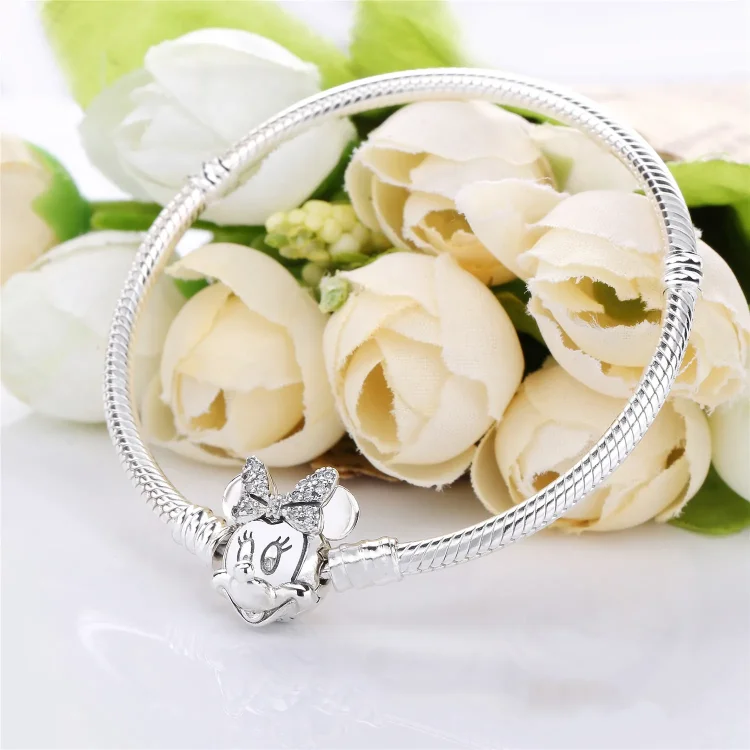 PANDORA Zapestnica Disney, Minnie portret - 597770CZ