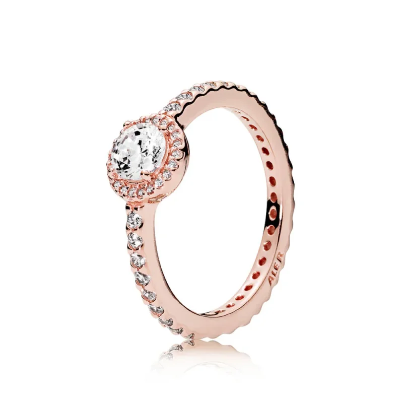 (slika za) Prstan Classic Elegance, PANDORA Rose™ & Clear CZ - 180946CZ - Slika izdelka