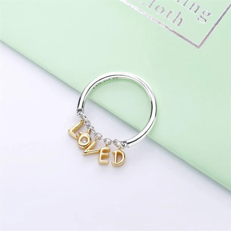 (slika za) Prstan Loved Script, PANDORA Shine™, prozoren CZ - 167799CZ - Ogled 3