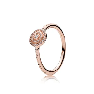 (slika za) Prstan Radiant Elegance, PANDORA Rose™ & Clear CZ - 180986CZ