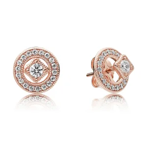(slika za) Vintage Allure uhani, PANDORA Rose™ & Clear CZ - 280721CZ