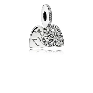 (slika za) Viseči obesek PANDORA Heart of Winter, prozoren CZ - 796372CZ