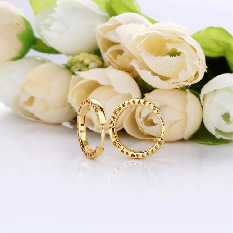 Obročasti uhani Hearts of Pandora, Pandora Shine™ - 267939