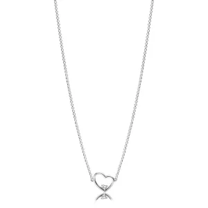 (slika za) PANDORA Asimetrična ogrlica Srce ljubezni - 397797CZ