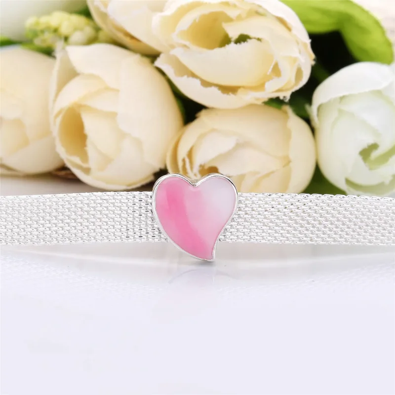 (slika za) PANDORA Asimetrični obesek s sponkami Srce ljubezni - 797809ENMX - Ogled 3