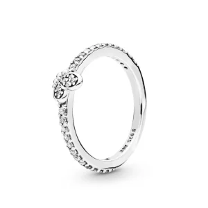 (slika za) PANDORA Bleščeči prstan z metulji - 197948CZ