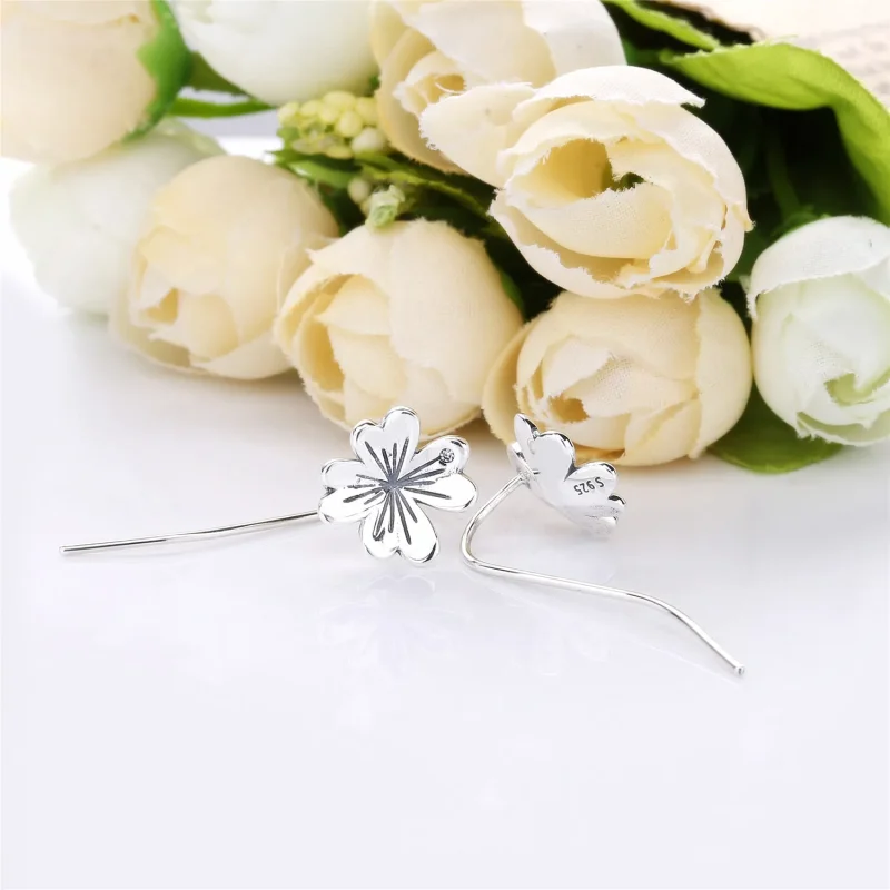 (slika za) PANDORA Srečni uhani s štiriperesno deteljico - 297908CZ - Ogled 4