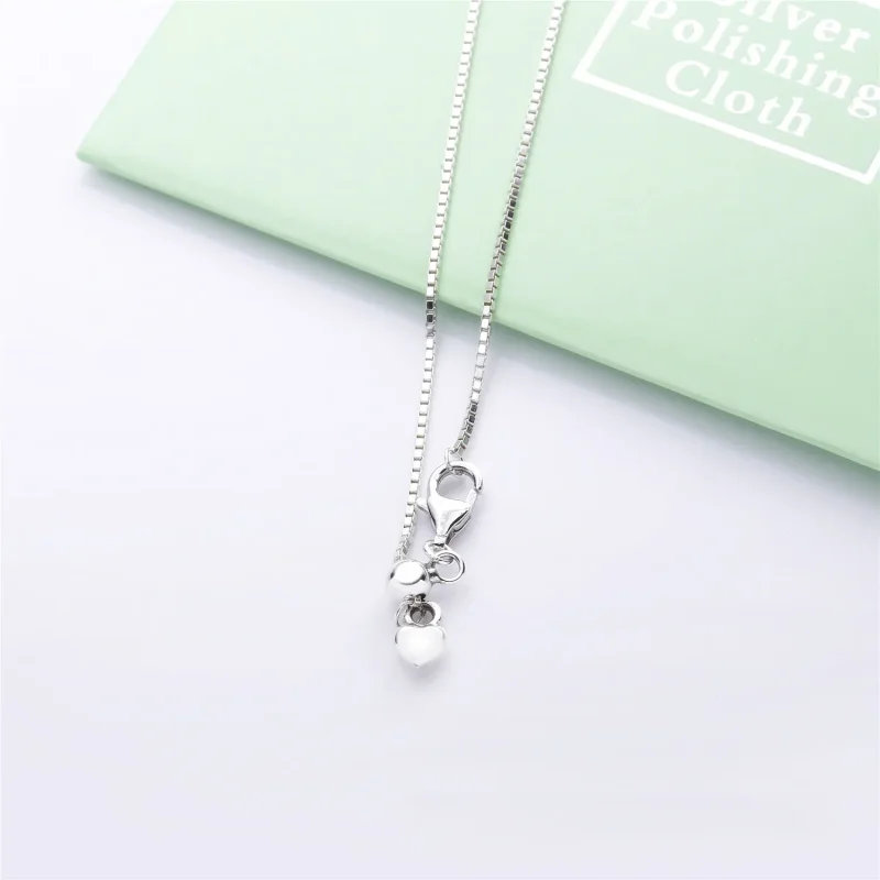 (slika za) PANDORA Svetleča ogrlica z željami v srebru - 397802CZ - Ogled 4