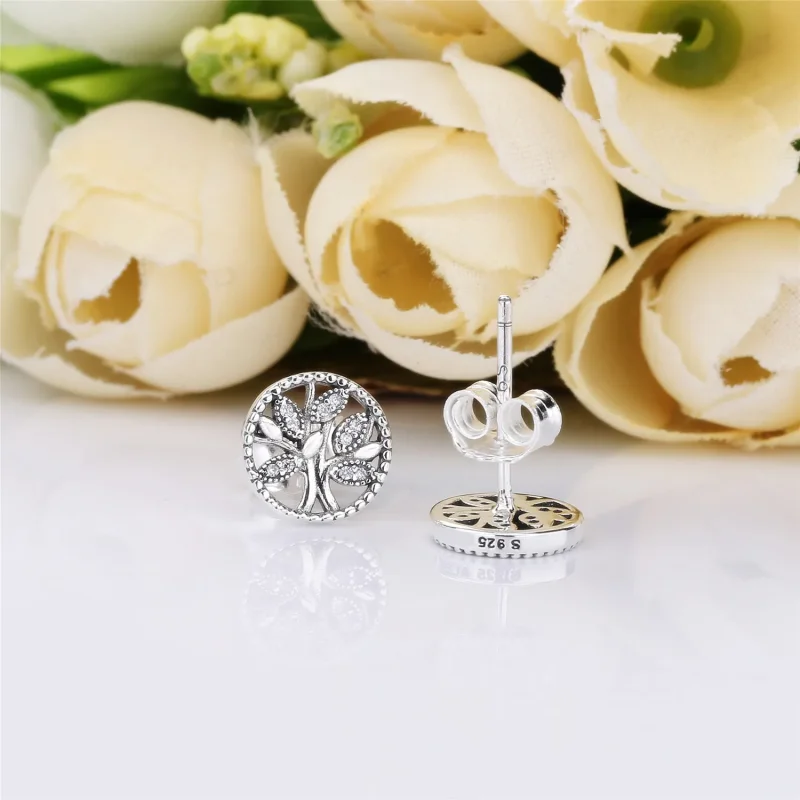 (slika za) PANDORA uhani z žebljički Trees of Life - 297843CZ - Ogled 4